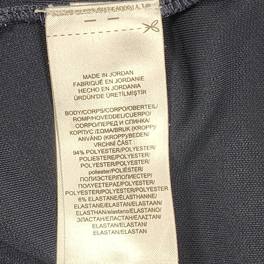 Lauren Ralph Lauren Navy Button Front Shirt Gold Buttons 3X Stretch - Picture 11 of 14